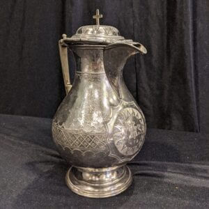 Decorative Vintage Holy Wine Flagon Church Flower Vase with IHS (SOLD)