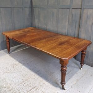 Fine Victorian Large Mahogany Windout Dining Table with Three Leaves (SOLD)