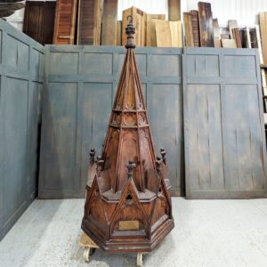 Impressive Outsize Oak Victorian Gothic Font Lid (SOLD)
