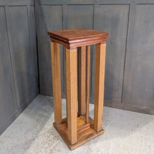 Monumental Vintage Solid Oak Church Statue/Plant Stand (SOLD)