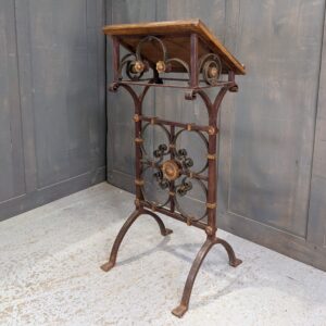 Low Ornate Ironwork Victorian Church Reading Desk Lectern Ambo (SOLD)