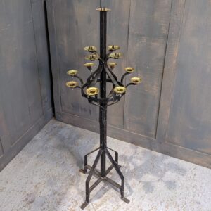 Small Antique Iron & Brass Church Votive Stand with 13 Candle Holders (SOLD)