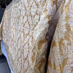 Spectacular Huge 7.5m of Vintage Gold & Buttermilk Brocade Wraparound Altar Frontal from Preston Minster (SOLD)