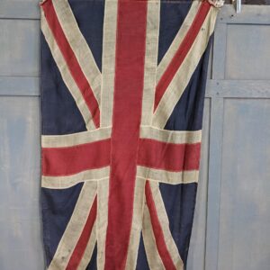 WW1 Era Marching Union Jack Flag with Pole Tassels & St Andrew's Brass Cross (SOLD)