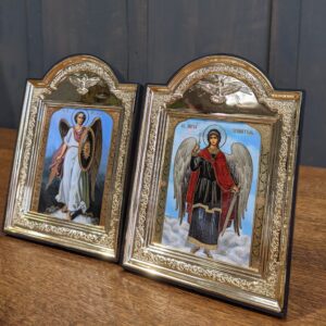 Two Medium Modern Icons - Two Archangels (SOLD)