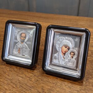 Two Small Modern Icons - St Nicolas & Madonna (SOLD)
