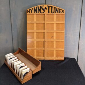 1950's Vintage Oak Church Hymns Tunes Hymn Board & Numbers (SOLD)