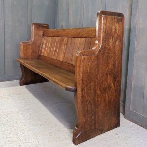 Heavy & Substantial Vintage Solid Oak Pew from St George's Boscombe (SOLD)