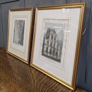 Winchester Cathedral Two 1817 & 1818 Engravings showing Views of Same (SOLD)