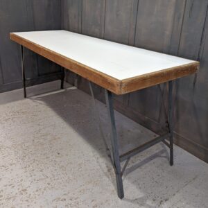 1970's Vintage Pine Steel & Melamine Trestle Tables (SOLD)