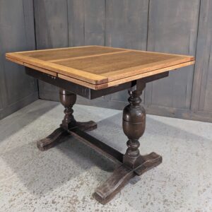 Crypt Find 1930's Vintage Draw Leaf Oak Table (SOLD)