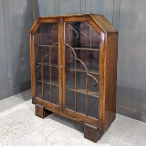 Classic Art Deco 1930's Vintage Glazed Bookcase (SOLD)