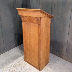 Modern 1960's Vintage Plain Oak Reading Desk Church Lectern Ambo (SOLD)