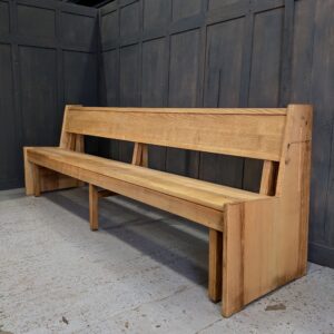 Modern Substantial Hardwood Church Pew Bench Single Piece Seat & Back (SOLD)