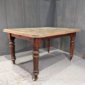 Attractive Rustic Looking Oak Victorian Kitchen Table with Fluted Legs (SOLD)