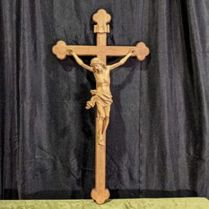 Italian Hand Carved Wooden Crucific in the Classic 19th Century Tradition (SOLD)