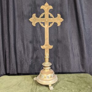 Antique Brass Altar Cross with Claw Feet (SOLD)