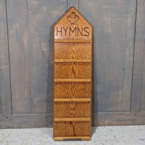The Mabel Newman Vintage Oak Carved Hymn Board (SOLD)