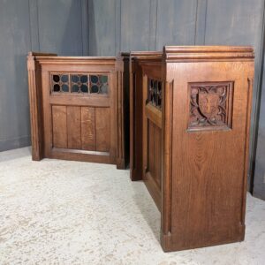 1876 Carved Gothic Oak Choir Reading Desks from St Mary's Ely (SOLD)