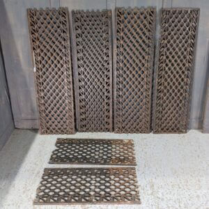 Six Sections of 'Curly' Cast Iron Church Grills Gratings (SOLD)