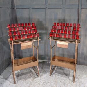 Gold Painted Steel Church Votive Candlestands (SOLD)