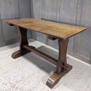 Useful Smaller Size Vintage Oak Refectory Table (SOLD)