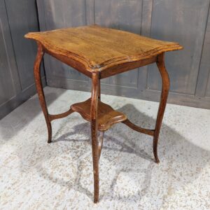 Classic Original 1920's Oak Cabriolet Occasional Table with Inlay Detail (SOLD)