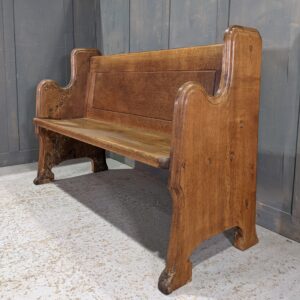 St Matthias Torquay Antique 1900's Oak Plain End Church Chapel Pew (SOLD)