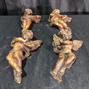 Four Cherubim Putti Angels Playing Musical Instruments (SOLD)