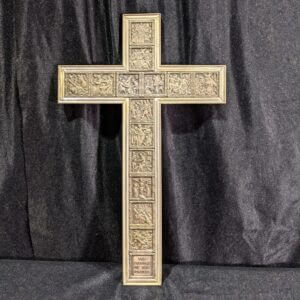 Unusual American Metal Mid Century 'Stations of the Cross' Cross (SOLD)