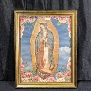 Vibrant & Colourful Gold Framed Print of Our Lady of Guadalupe (SOLD)