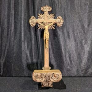 Beautifully Carved Oak & Limewood Antique Wall Crucifix (SOLD)