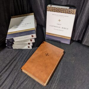 Unused Boxed NRSV Catholic Bibles 'Thinline Edition' in 'Brown Leathersoft' (SOLD)