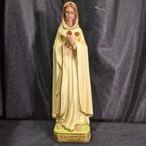 Table Size Lovely Italian Religious Statue in Plaster of Our Lady 'Rosa Mystica' (SOLD)