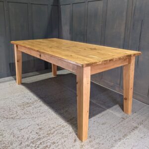 Old Stripped & Waxed Kitchen Table with Taper Legs (SOLD)