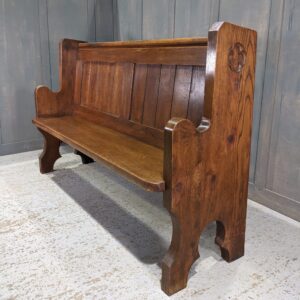 Vintage Oak Choir Pew with Carved Quatrefoils from St Johns St Leonards (SOLD)