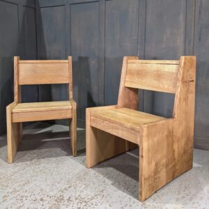 Modern Pale Oak Cross Ended Church Clergy Chairs (SOLD)