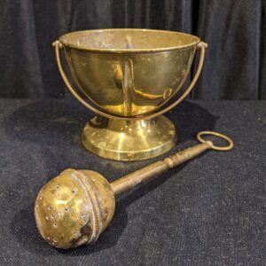 Vintage Holy Water Vat Pail & Sprinkler Aspergillum (SOLD)