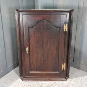 Late George III Antique Oak Corner Cupboard Cabinet with Key (SOLD)
