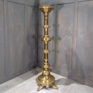Very Fine Antique Extra Large Heavy Brass Church Paschal Candlestand Candlestick (SOLD)