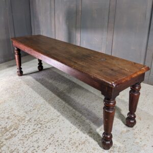 Beautiful Victorian Mahogany Choir Bench with Turned Legs (SOLD)