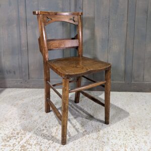Vintage Elm & Beech 'Dove' Cutaway Church Chapel Chairs (SOLD)