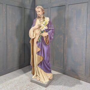 Very Large Antique Religious Statue of St Joseph in Original Paint (SOLD)