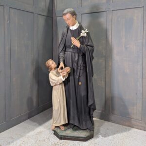 Very Large Antique Religious Statue of St Gerard Majella with Child (SOLD)