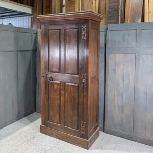 Large & Very Heavy Shelved Oak Church Music Cupboard (SOLD)