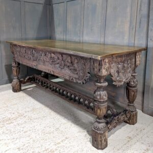 Amazing Antique Carved Oak Last Supper Altar Table (SOLD)