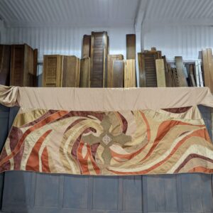 Massive 1960's Vintage Silk & Velvet Altar Frontal with Cross