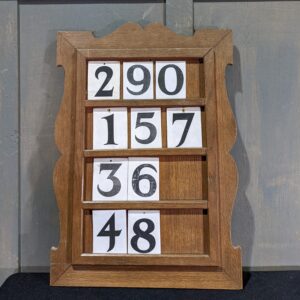 Crypt Find Attractive Four Hymn Oak Edwardian Antique Hymn Board (SOLD)