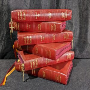 Excellent Condition Catholic Zip-Up St Joseph Sunday Missals in Red Leatherette (SOLD)