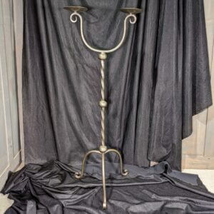 Two Branch Iron Floor Standing Church Candelabra (SOLD)